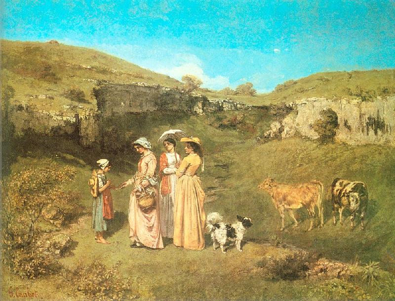 Courbet, Gustave The Young Ladies of the Village